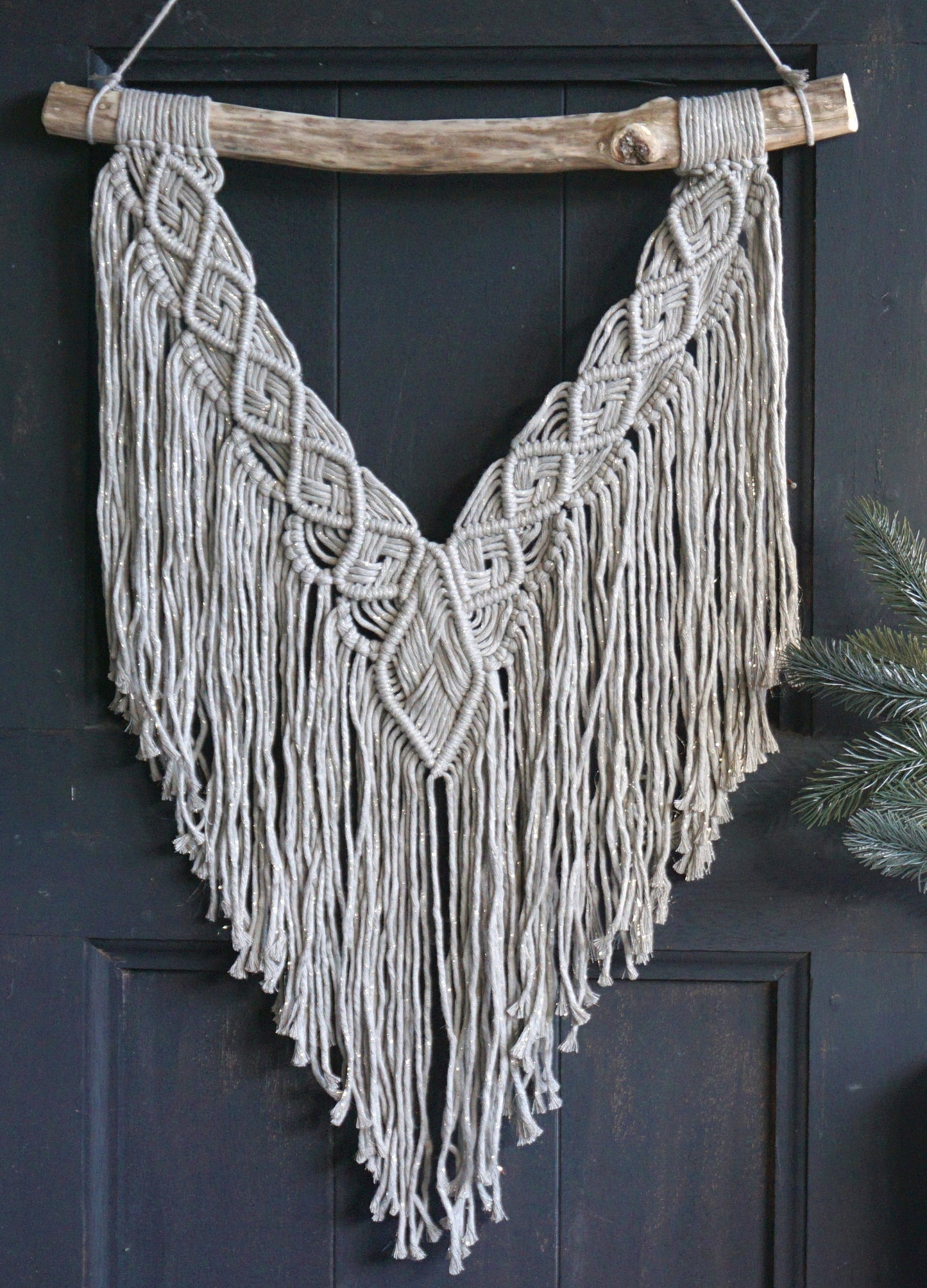 Macramé Vicky Glittery Grey